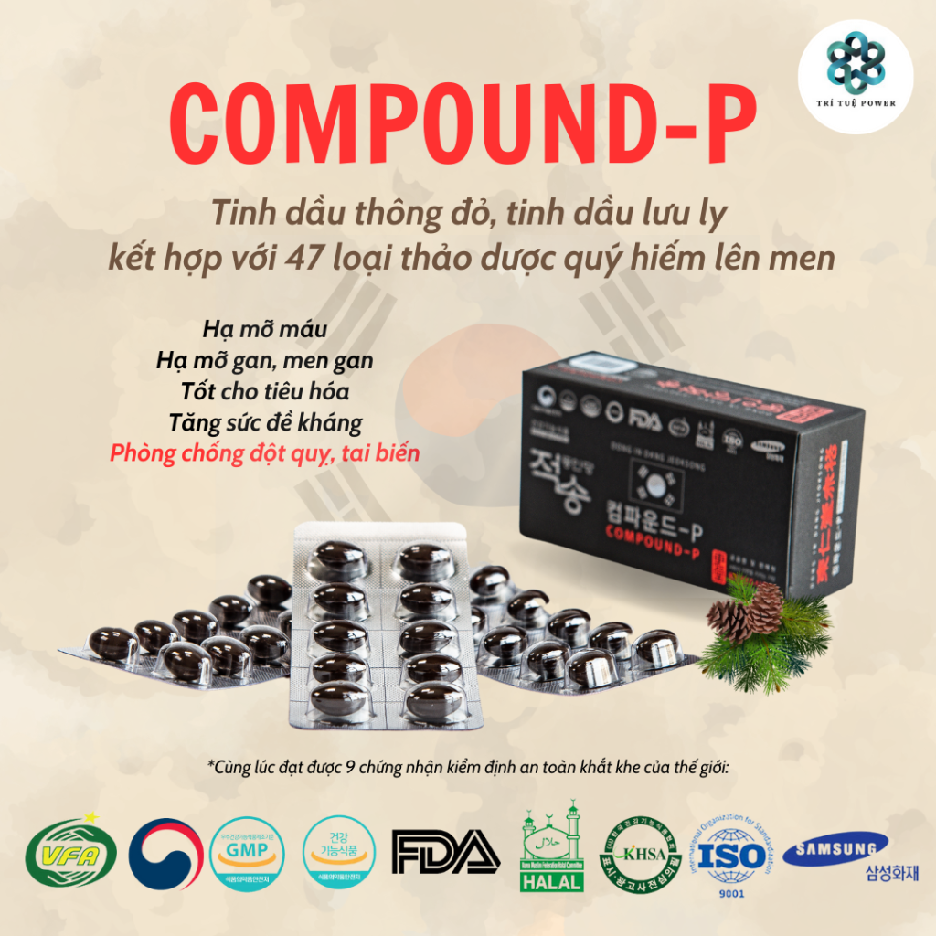 Thực Phẩm Bảo Vệ Sức Khỏe Compound-P (30 Viên X 4 Hộp)